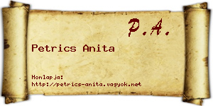 Petrics Anita névjegykártya